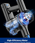 Cordless Vacuum Cleaner With 8 In 1 Versatility Beast Mode suction high-efficiency motor detail with LED display feature