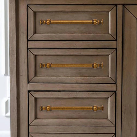 Dresser with 2 Pack 8 Inch Center Antique Brass Cabinet Pulls Heavy Duty Solid Zinc Alloy Handles installed