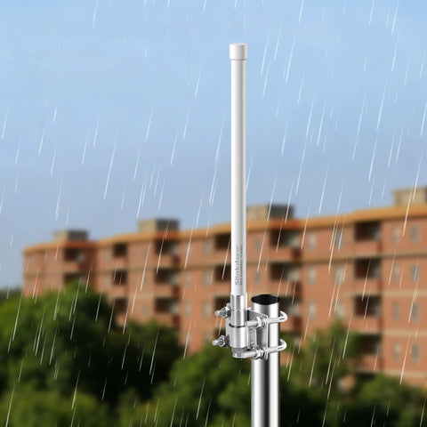 Outdoor waterproof 5.8dBi fiberglass antenna with 20ft extension cable mounted in rain, for Heltec V3 V4 Meshtastic LoRa32 Rak