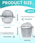 Four Slick Ultrasonic Cleaner Racks With Fine Mesh Weave perfect for scrubbing tiny gears, size details with dimensions provided.