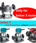 Built Tough Aluminum Plunge Router Base Bracket Replacement For Compact Palm Routers, detailed view of plunge base design.