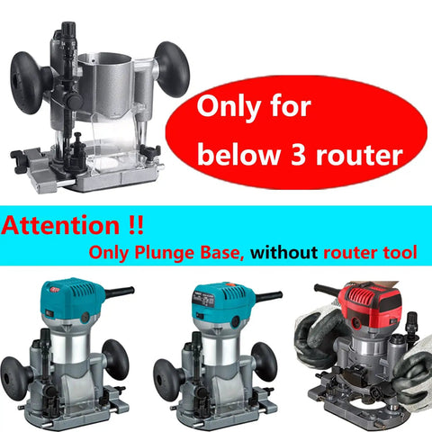 Built Tough Aluminum Plunge Router Base Bracket Replacement For Compact Palm Routers, detailed view of plunge base design.