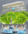 12 Pod Hydroponics Indoor Garden System With LED Grow Light And Pod Kit Germination Starter 4L Water Pump Height Adjustable
