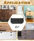 4 Pack Flush Pull Ring Handles 3 Inch Hidden Recessed Furniture Grips for Cabinets and Doors, Aluminum Alloy Matte Black