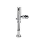 Rock Solid Automatic Exposed Sensor Piston Flush Valve For Water Closet With 1.6 GPF In Sleek Chrome Finish, features chrome body and sensor.