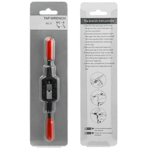 Adjustable Tap Wrench Handle For One Sixteenth Inch To One Quarter Inch And M1 To M8 Taps, Carbon Steel Construction