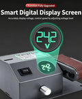 Electric 350W Digital Belt Sander And Knife Sharpener With Variable Speed and Adjustable Angle showcases a smart display of voltage.