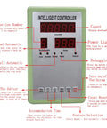 Built Like A Tank 1102 Pound Pneumatic Punch Press With Digital Display Controller showing control panel features and settings.