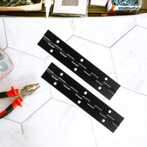 Two Beefy Heavy Duty Iron Piano Hinges 6 Inch With 0.04 Inch Blade Thickness For Cabinets Doors And Furniture Built To Last