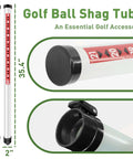 Long Reach Golf Ball Retriever With Shag Tube And Easy Release, 35.4 Inch Practice Ball Picker, close-up of tube and end cap