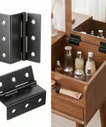 Beefy Heavy Duty 3 Fold Chest Hinges Kit 2 Pack 3 Inch By 1.8mm Steel Hinges Replacement on wooden vanity