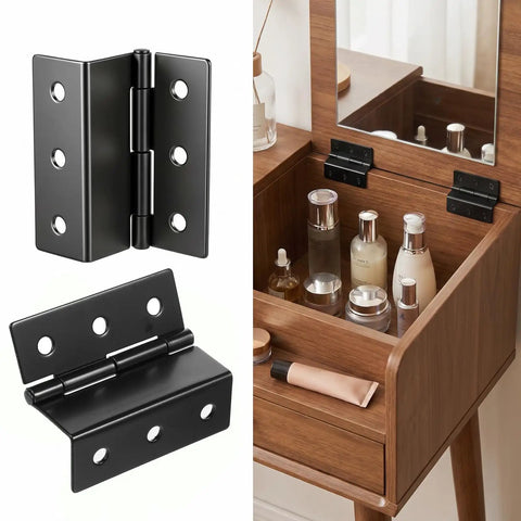 Beefy Heavy Duty 3 Fold Chest Hinges Kit 2 Pack 3 Inch By 1.8mm Steel Hinges Replacement on wooden vanity