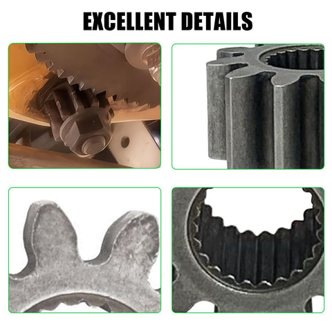 Hex Flange Bearing And Pinion Gear Bushing Kit 941-0656A 717-1554 close-up view of detailed metal gears and bearings