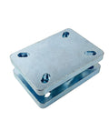 Beefy Heavy Duty Bearing Plate Turntable With 5000 Lb Rating, showing steel construction and pre-drilled bolt holes