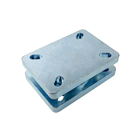 Beefy Heavy Duty Bearing Plate Turntable With 5000 Lb Rating, showing steel construction and pre-drilled bolt holes