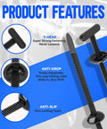 Detailed view of black 200 Pcs Nylon Universal Cable Tie Buckles Zip Ties For Auto And Home Use with locking features highlighted.
