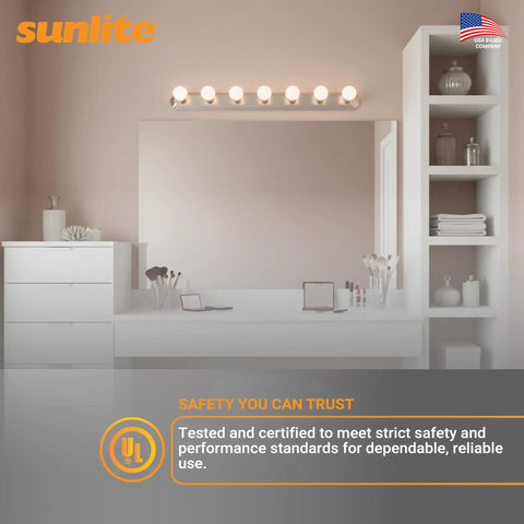 6-Lamp Wall Mounted Vanity Light Fixture In Brushed Nickel Finish, 36 Inch Wide, E26 Medium Base Sockets in a modern bathroom