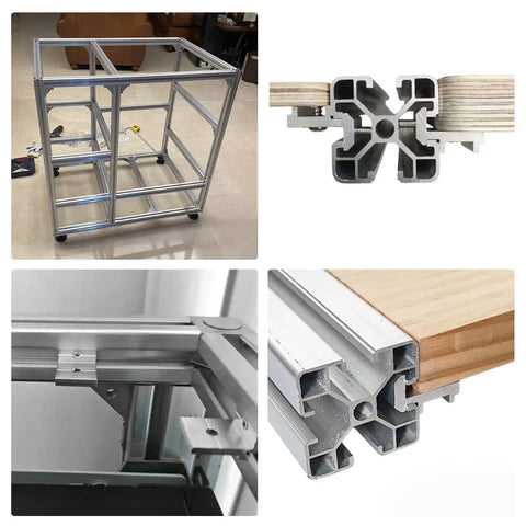 Heavy Duty Aluminum Alloy Mounting Bracket Set 15 Pieces 2020 Series European Standard Extrusion assembled frame view