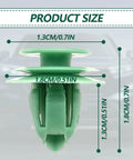 Heavy Duty Nylon Door Trim Panel Fasteners 30 Pack Solid Retainer Clips, showing size details 1.3CM and 1.8CM for Honda and Acura.