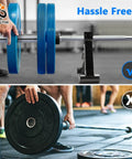 Deadlift Jack Barbell Stand For Easy Plate Loading And Unloading Up To 600 Pounds Carbon Steel Construction Black Powder Coat