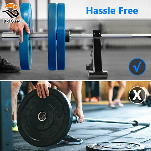 Deadlift Jack Barbell Stand For Easy Plate Loading And Unloading Up To 600 Pounds Carbon Steel Construction Black Powder Coat