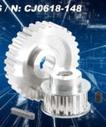 Heavy Duty Metal Synchronous Belt Pulley Gear Set Slick Timing Wheels Direct Swap Parts For CJ0618 Mini Lathe aluminum pulleys.