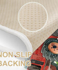 Farm Tractor Round Rugs For Bedroom And Living Room Soft Flannel Circle Carpet Machine Washable And Non Slip Backing