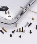 KickAss T6 Torx Pocket Clip Screws For Folding Knives Black Oxide Finish 2-56UNF Threads on a laptop corner.