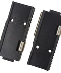 Heavy Duty 2 Pcs Set Of 8 Core Ribbon Fiber Holder Sheath Clamps And Chucking Jigs, black metal adjustable design.