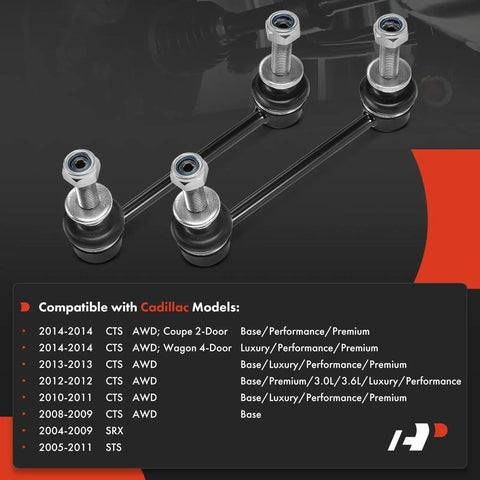 Front Sway Bar Link Set For Cadillac CTS 2008-2014 AWD And Non AWD SRX 2004-2009 STS 2005-2011 Front Left And Right Stabilizer Links