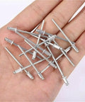 Massive Aluminum Dome Head Blind Rivet Kit With 660 Pieces In 3.2mm 4.0mm And 4.8mm Sizes For Quick Easy Riveting On Wood Metal And Auto DIY Projects For Home Repair And Maintenance, aluminum blind rivets in hand