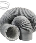 4 Inch Flexible Duct Hose, 12 Feet Long With 2 Clamps, Four Layer Aluminum Dryer Vent Tube For HVAC, Clothes Dryer And Air Duct