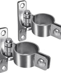 304 Stainless Steel Gate Hinges Two Pack Heavy Duty One And Three Eighths Inch Pipe Hinge With Five Eighths Inch Pin Wall Mount Anti Rust