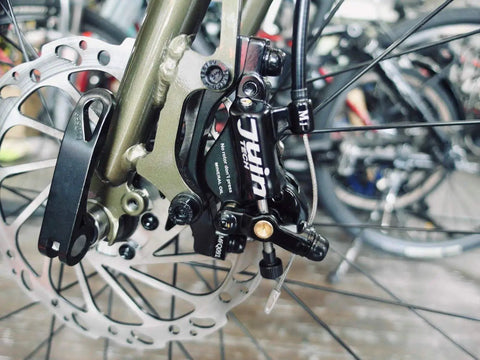 M1 Hybrid Hydraulic Disc Brake Caliper Set Beefed Up Stopping Power With Cable Actuated Post Mounts for Road eBike MTB Cyclocross