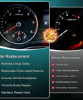 Comparison of vehicle dashboard indicators before and after replacing Front Abs Wheel Speed Sensor Pair Left Right For 2010 To 2017 Chevy Equinox And Gmc Terrain.