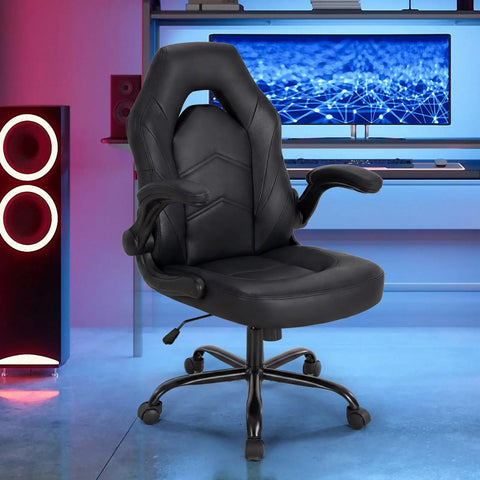 Ergonomic Gaming Chair Built For Long Gaming Sessions With Adjustable Height Big And Tall Design PU Leather Lumbar Support