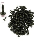 Heavy Duty Metal Screw Clip Set U Shaped Fastener Bumper Guard Buckle With Self Tapping Screws and Iron Sheet Bolts For Mudguard Protection Durable Auto Parts Kit Easy Install Job 10 Pieces screws in a pile with size 10mm and material details