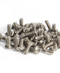 No Sweat 6 32 X 3 8 Inch Replacement Wall Plate Screws Heavy Hitter Carbon Steel Build with flat slot oval heads, 50 pack.