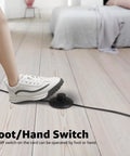 Foot operating switch for Two Pack Led Indoor Spotlight 120V 3W 3000K Warm White Uplight For Plants and Art Pics Floor Accent Lighting
