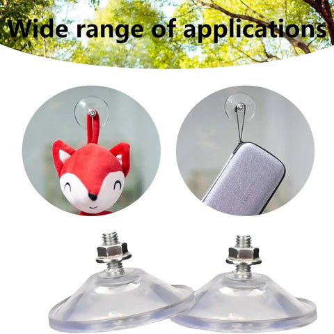 Heavy Duty 6 Pack Suction Cups With Thickened Pvc Sucker Pads And M6 X14 Thread Screws for hanging toys and cases