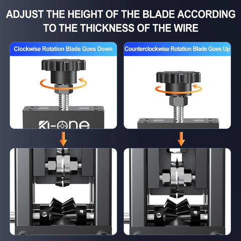Heavy Duty Manual Wire Stripping Tool For Scrap Copper Wires 0.06 To 1.18 Inch Range with Adjustable Blade Mechanism