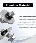 Badass 3/4 Inch Go Kart Clutch Bolt Kit With Lock Washers For Predator Engines Rust Resistant Stainless Steel Fasteners For Minibikes And 10 12 Tooth Clutches Two Pack showing stainless steel bolts with lock washers.
