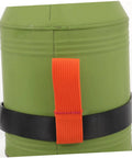 Heavy Duty Diving Tank Strap Kit For Scuba Cylinder Band Replacement shown on green cylinder with orange strap