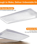 Close-up of Clear Flexible Plastic Shim Kit 12pc with toothed and anti-slip surface for home improvement leveling projects.