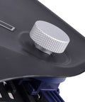 Close-up of knurled aluminum welding helmet fasteners replacement headgear pair for pipeliner style flip hood.