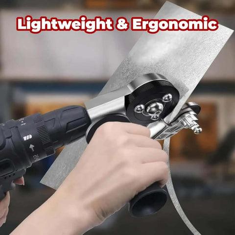 Drill Nibbler Attachment For Sheet Metal Cutting Turn Your Drill Into A Pro Grade High Hardness Plate Cutter In Use