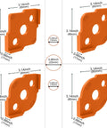 Corner Radius Router Templates Set With Eight Radius Options R5 R10 R15 R20 R25 R30 R35 R40 For Pro Grade Precise Woodworking ABSCNC High Hardness Glue Construction Routed Rounded Corners Templates Four Pack Set in orange