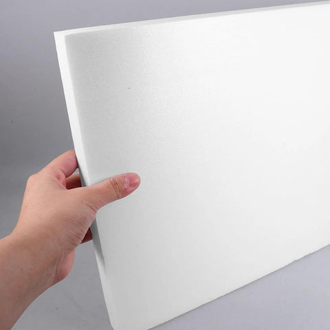 Person holding Heavy Duty Cuttable PU Foam Sheets For Packing And Shipping High Density Protective Foam Pads For Moving Cushioning.