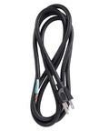 Coiled Six Foot 16 AWG Three Wire Appliance And Power Tool Cord With U Ground NEMA Five Fifteen 125 Volt AC Weather Resistant SJTW