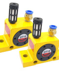 Two Pack Beefed Up Pneumatic Air Turbine Vibrator Set For Industrial High Speed Vibration One Eighth Inch Shaft Durable